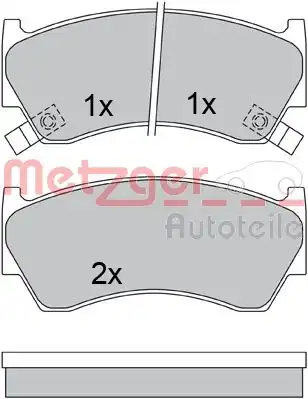 Колодки тормозные дисковые METZGER 1170580