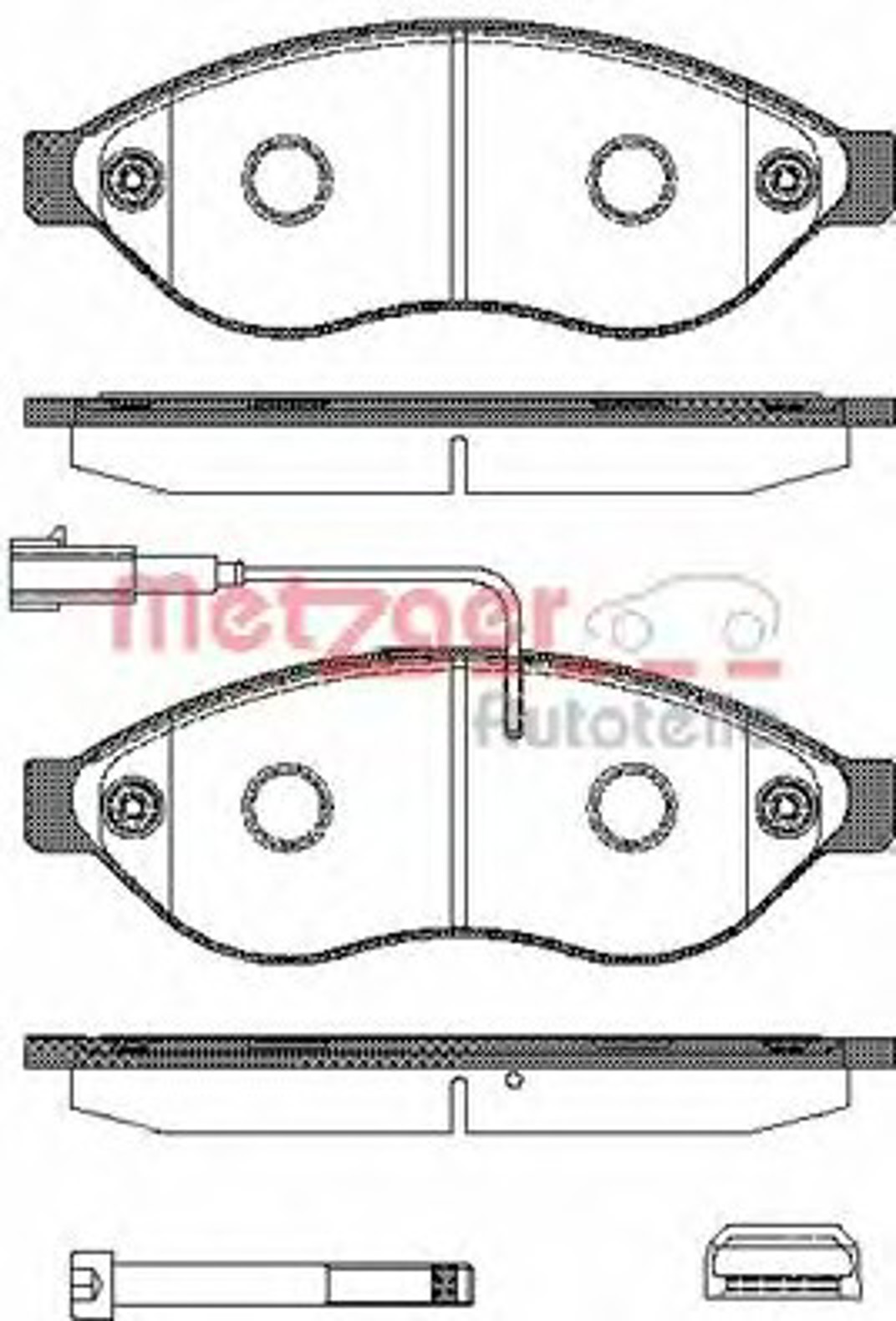 1237.01 METZGER Колодки тормозные дисковые