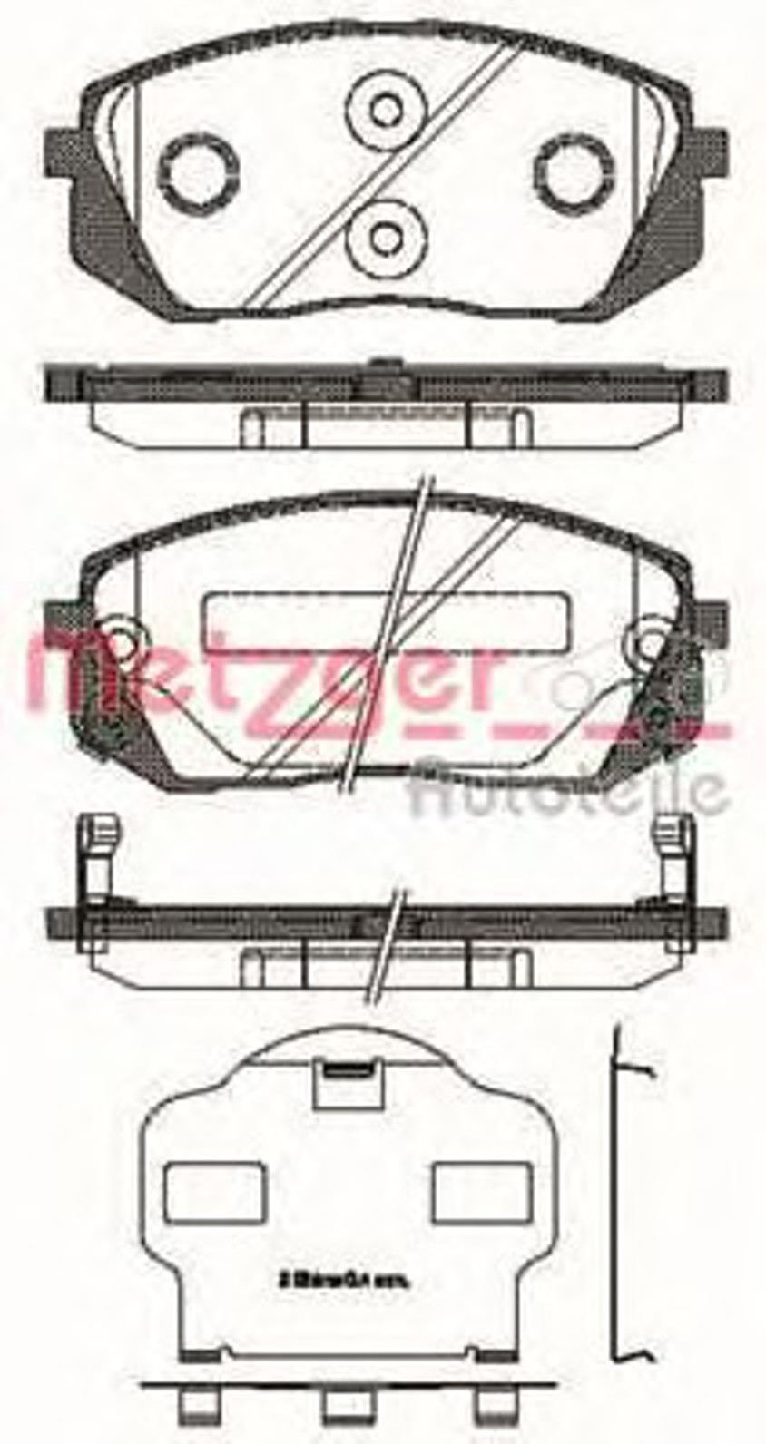 1302.02 METZGER Колодки тормозные дисковые