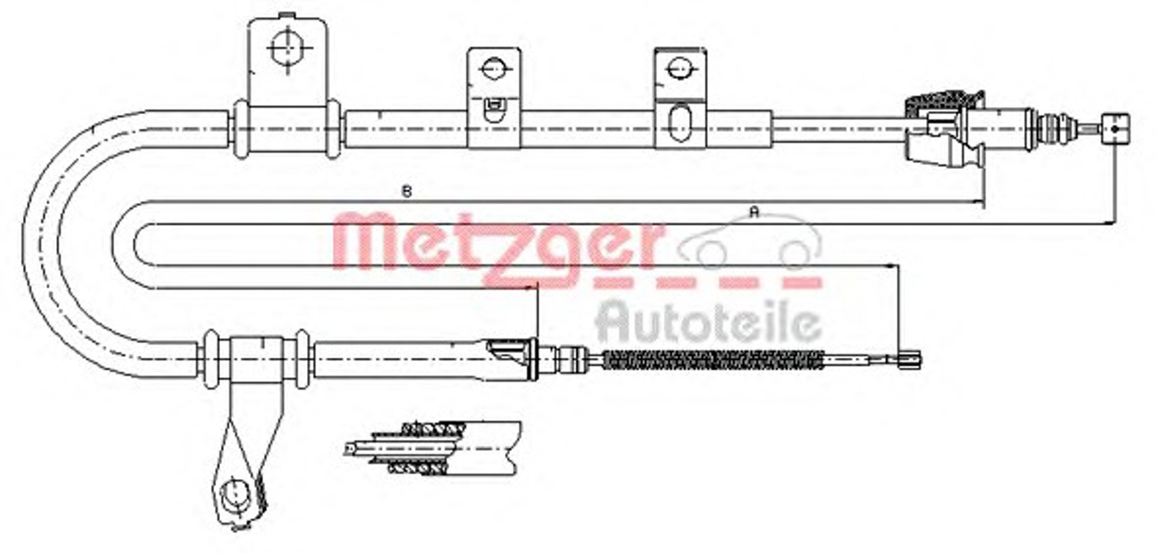 Трос стояночного тормоза METZGER 17.2560