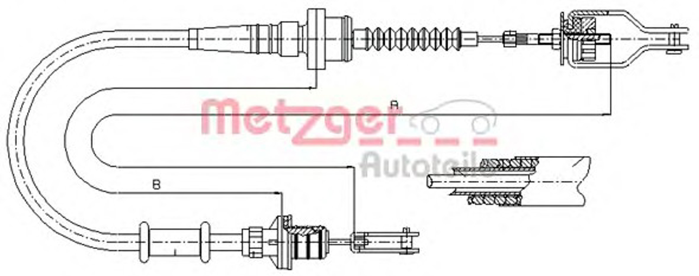 Трос управление сцеплением METZGER 18.0071
