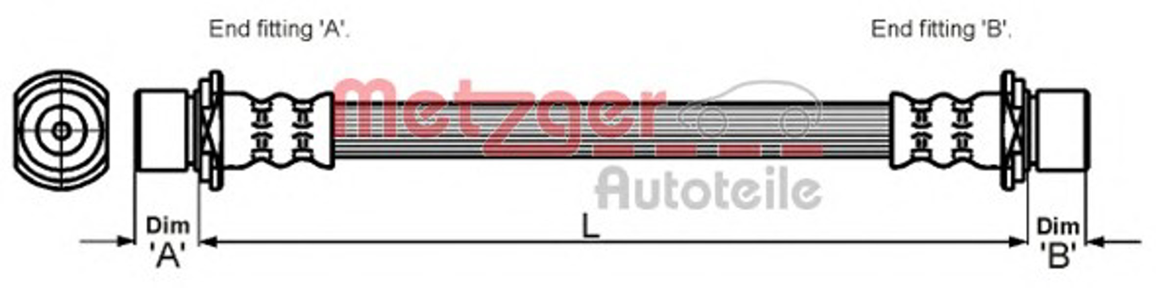 Шланг тормозной METZGER 4110023