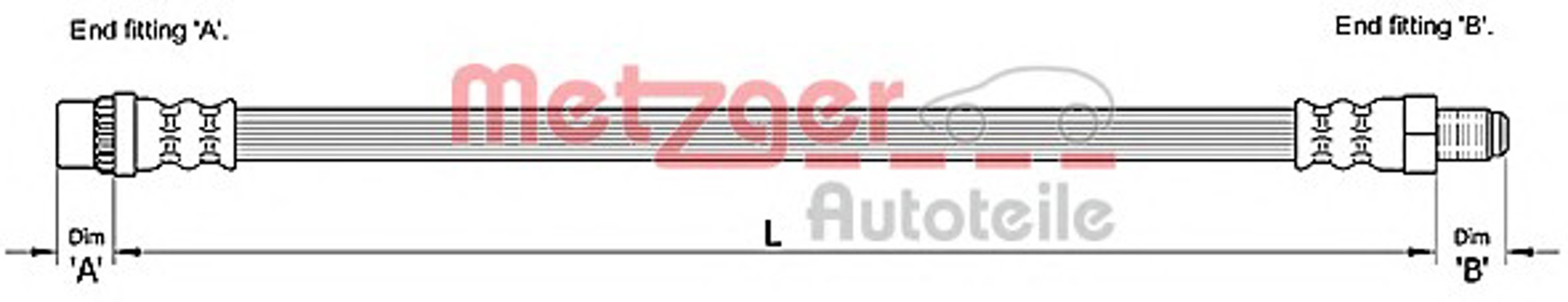 Шланг тормозной METZGER 4110221