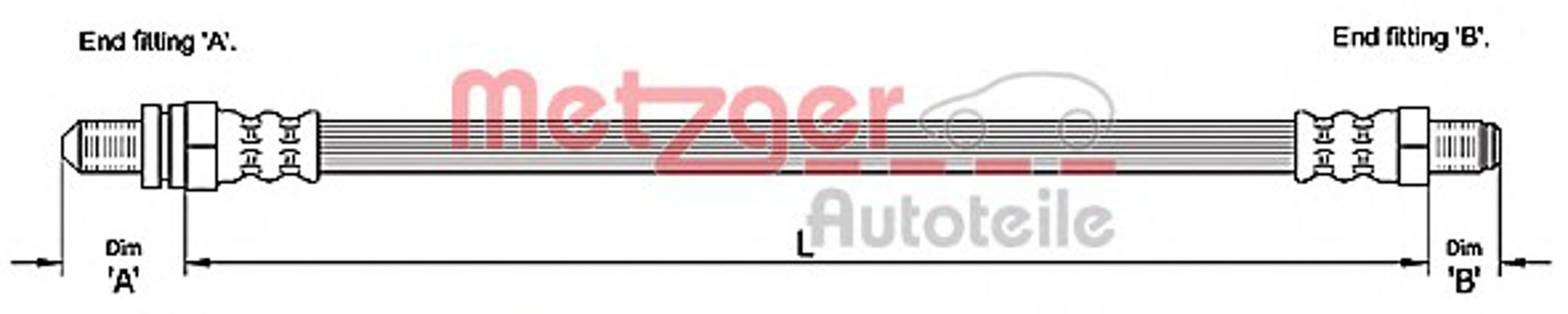 Шланг тормозной METZGER 4110241