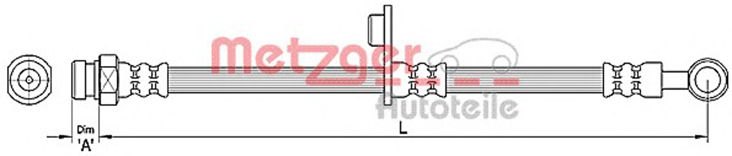 Шланг тормозной METZGER 4110265
