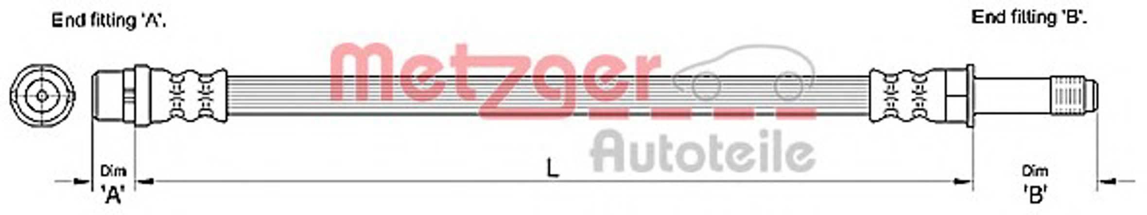 Шланг тормозной METZGER 4110281
