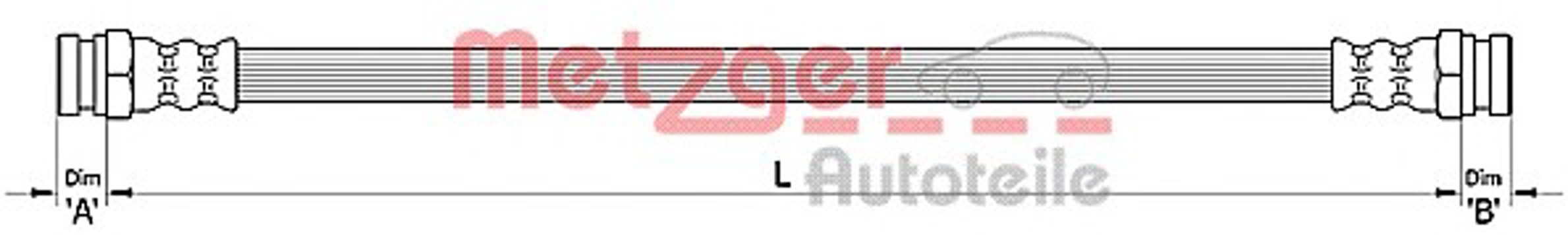 Шланг тормозной METZGER 4110485