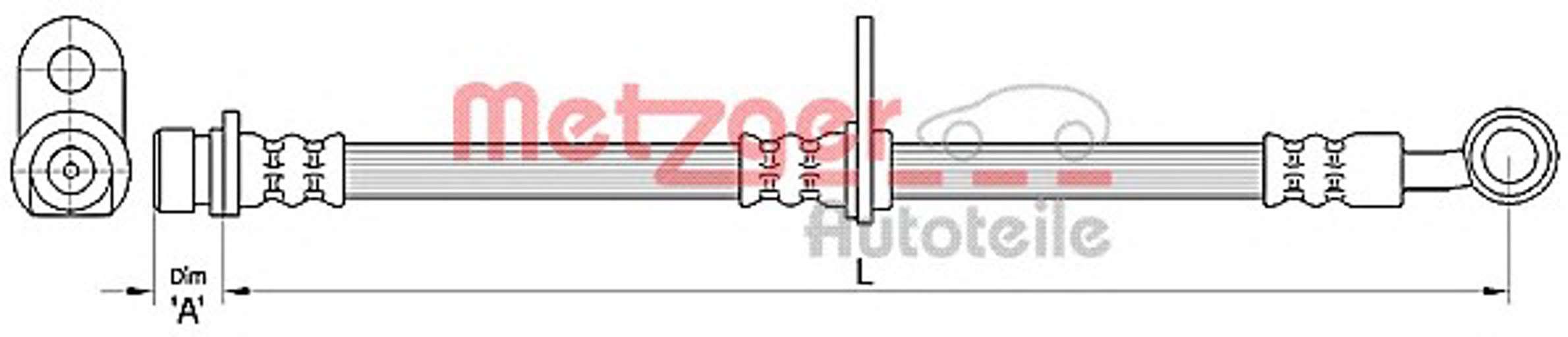 Шланг тормозной METZGER 4110493
