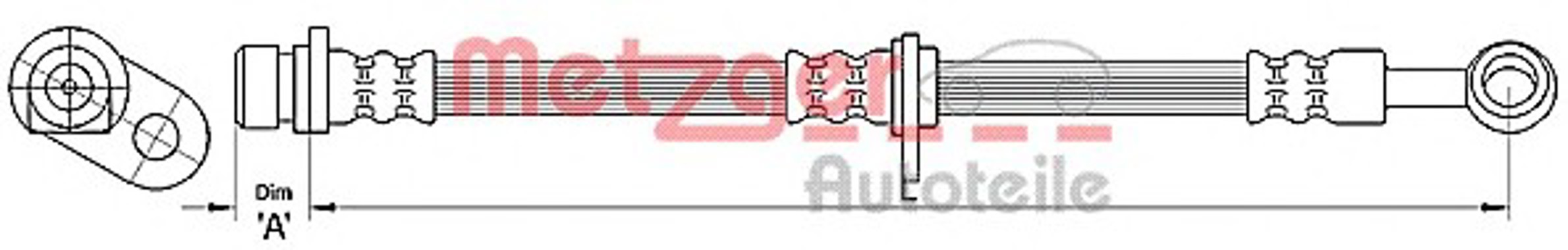 Шланг тормозной METZGER 4110494