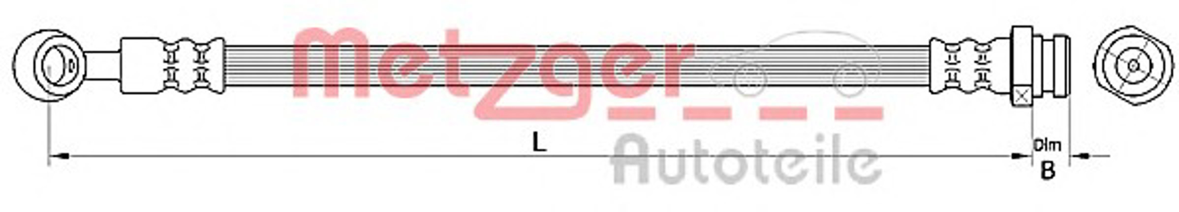 Шланг тормозной METZGER 4110671