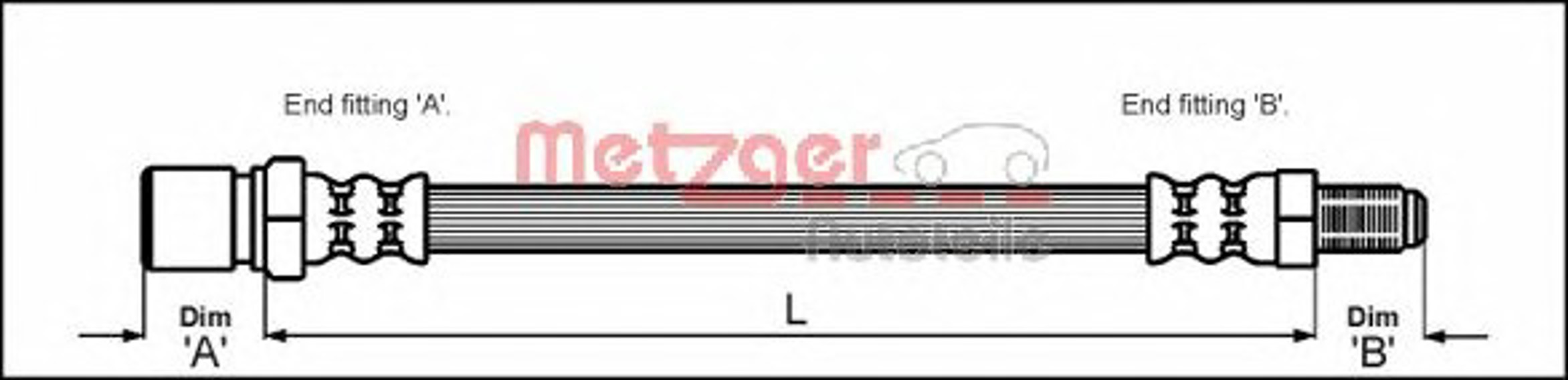 Шланг тормозной METZGER 4110916