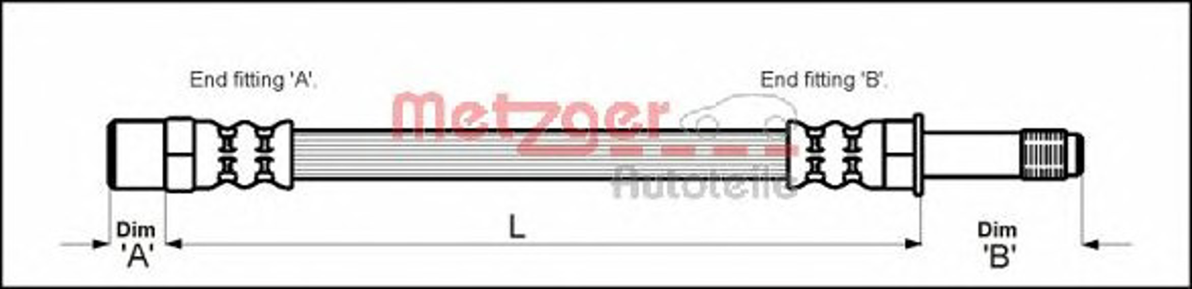 Шланг тормозной METZGER 4111718
