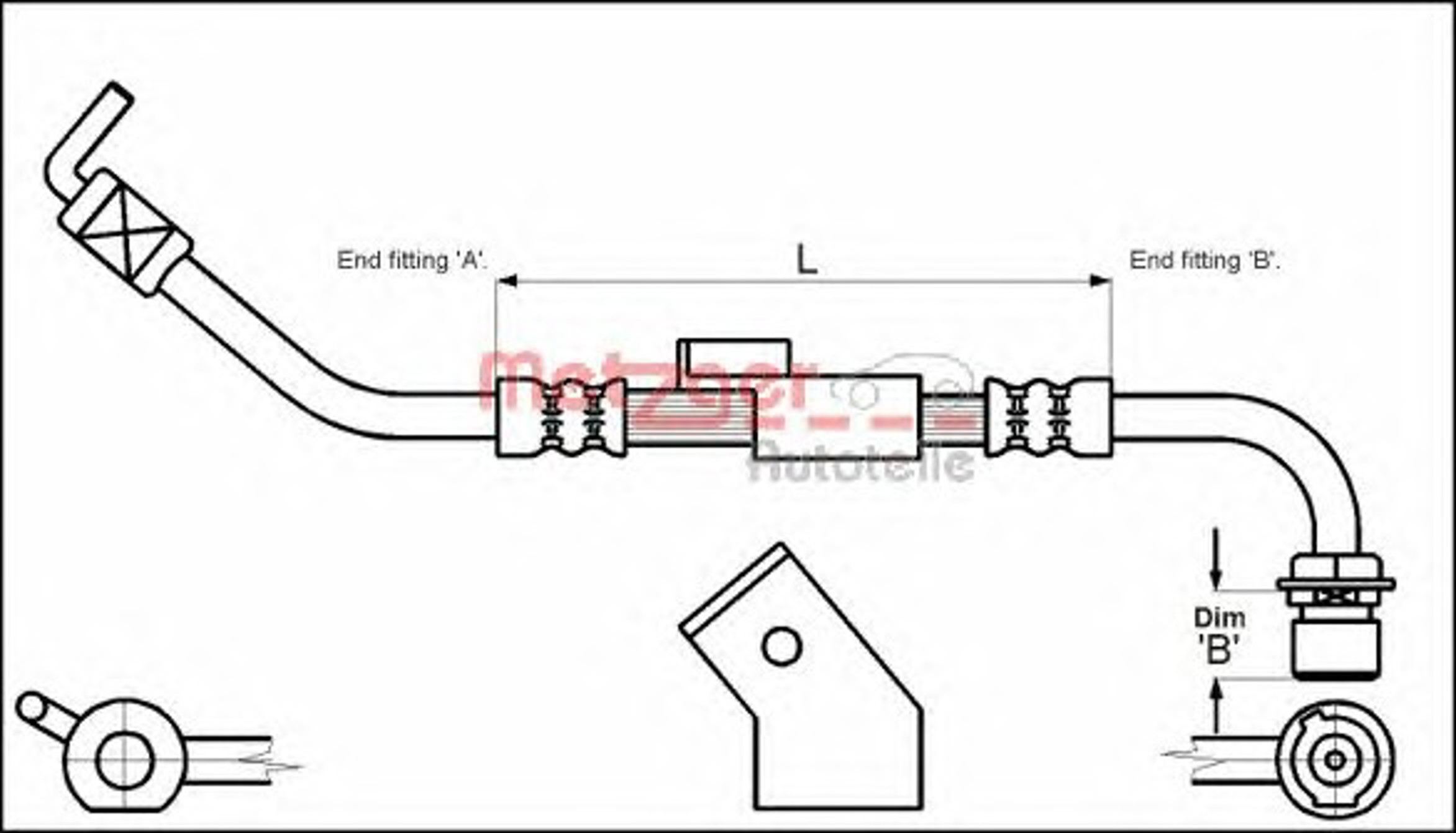 Шланг тормозной METZGER 4112334