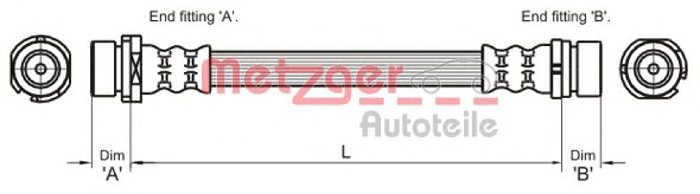 Шланг тормозной METZGER 4112336