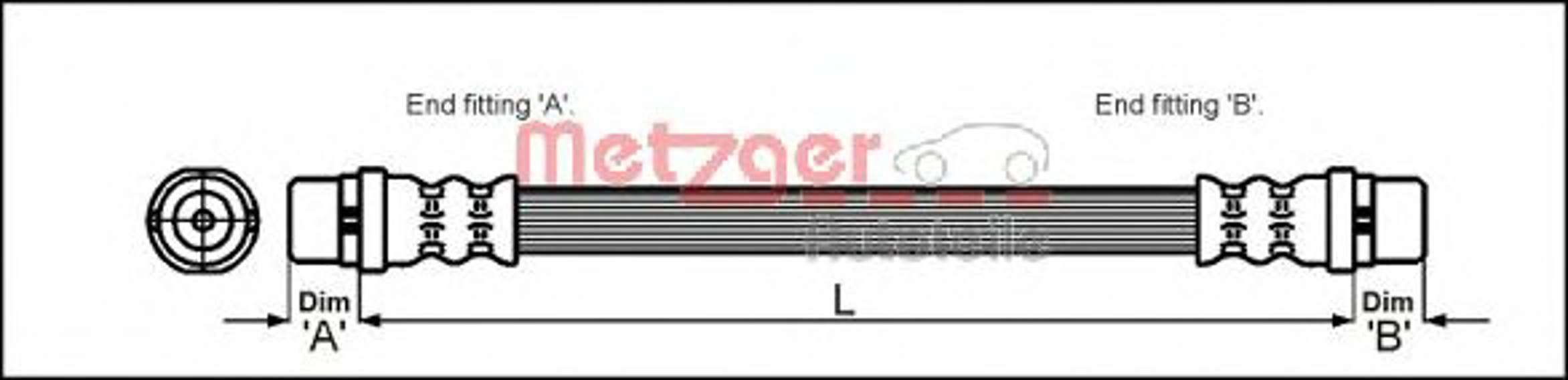 Шланг тормозной METZGER 4112829