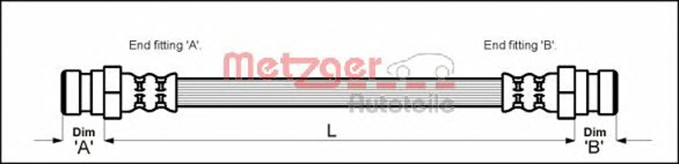 Шланг тормозной METZGER 4113242