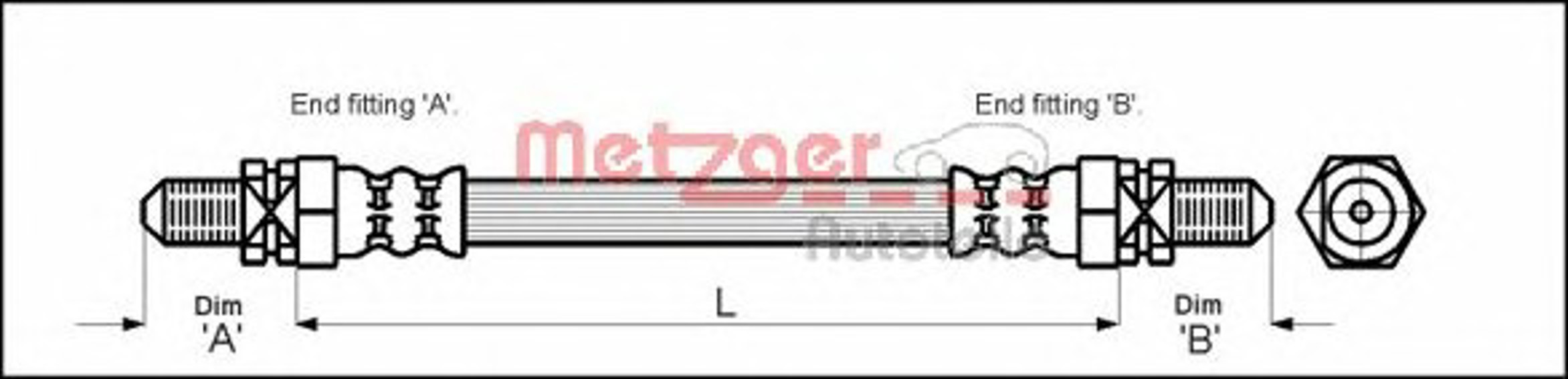 Шланг тормозной METZGER 4113254