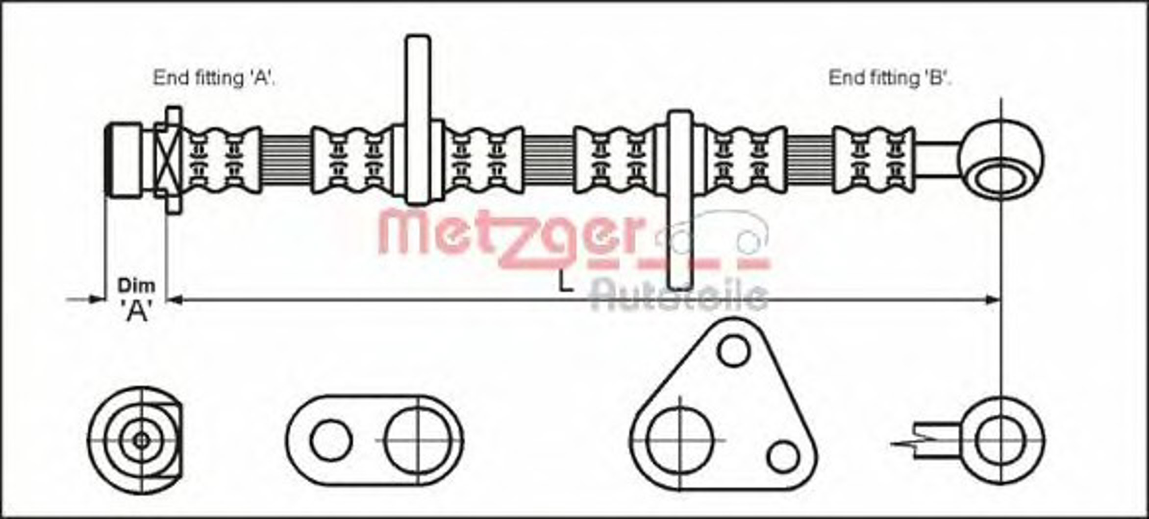 Шланг тормозной METZGER 4113280