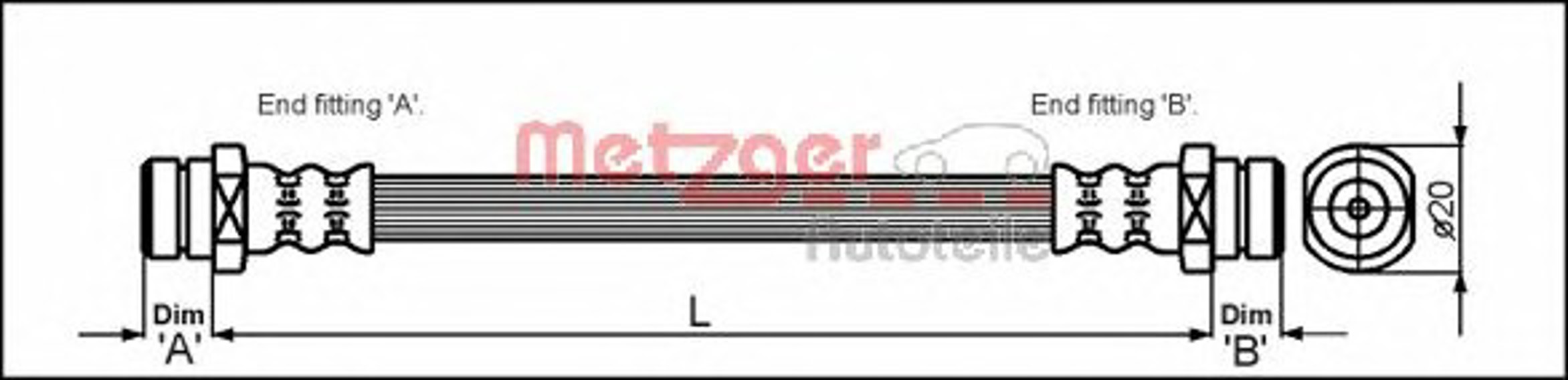 Шланг тормозной METZGER 4113313