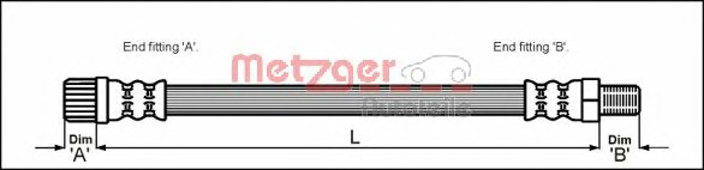 Шланг тормозной METZGER 4114635