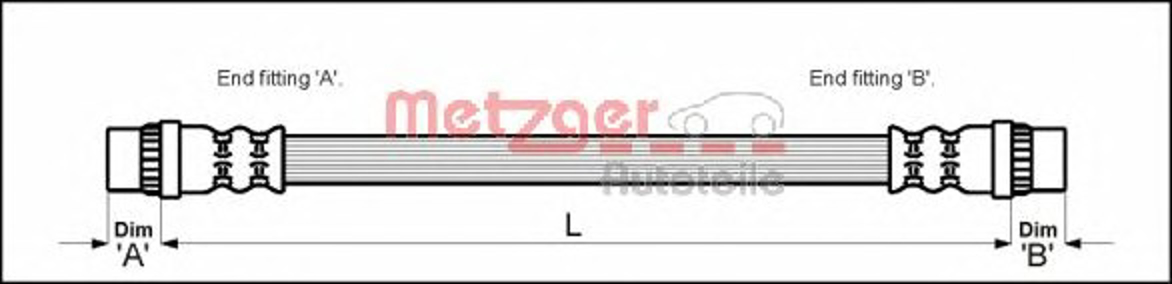 Шланг тормозной METZGER 4114644