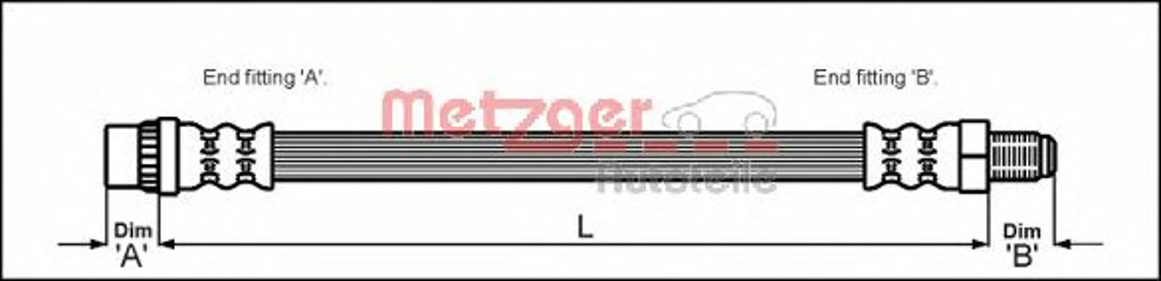 Шланг тормозной METZGER 4114764