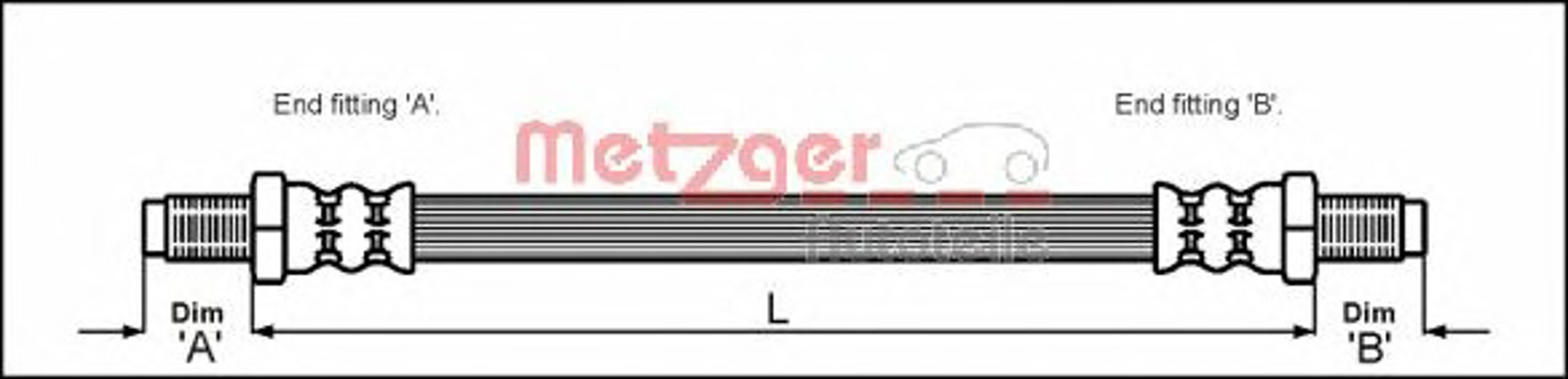 Шланг тормозной METZGER 4118376