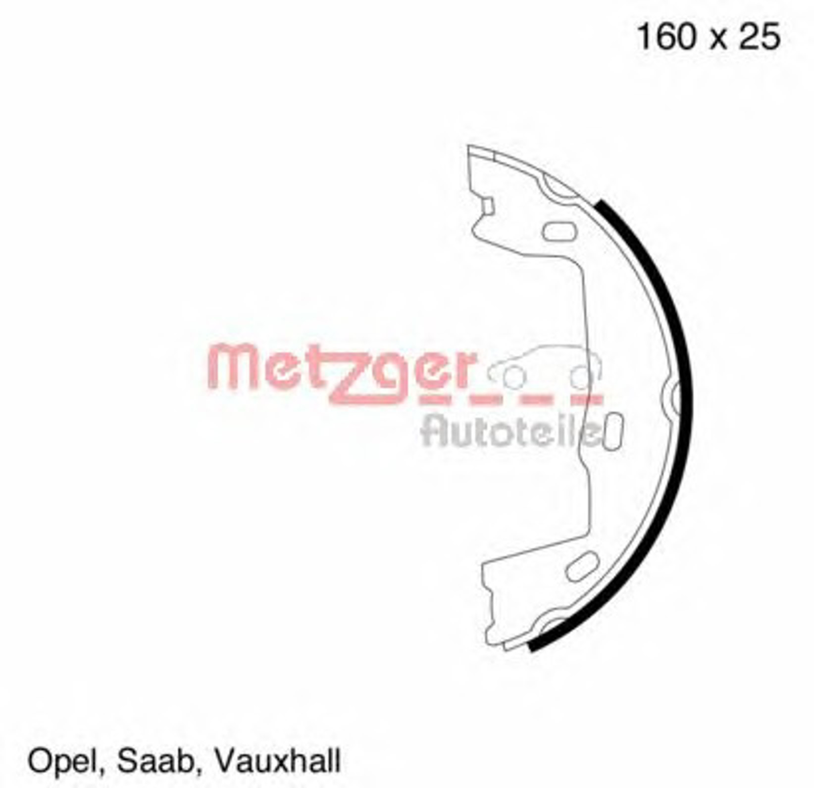 KR 347X METZGER Комплект тормозных колодок, стояночная тормозная система