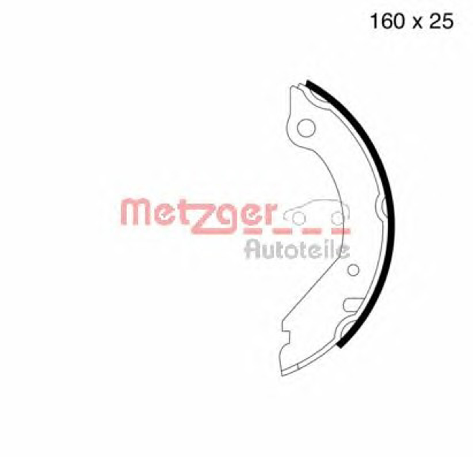 Колодки тормозные барабанные METZGER MG 314