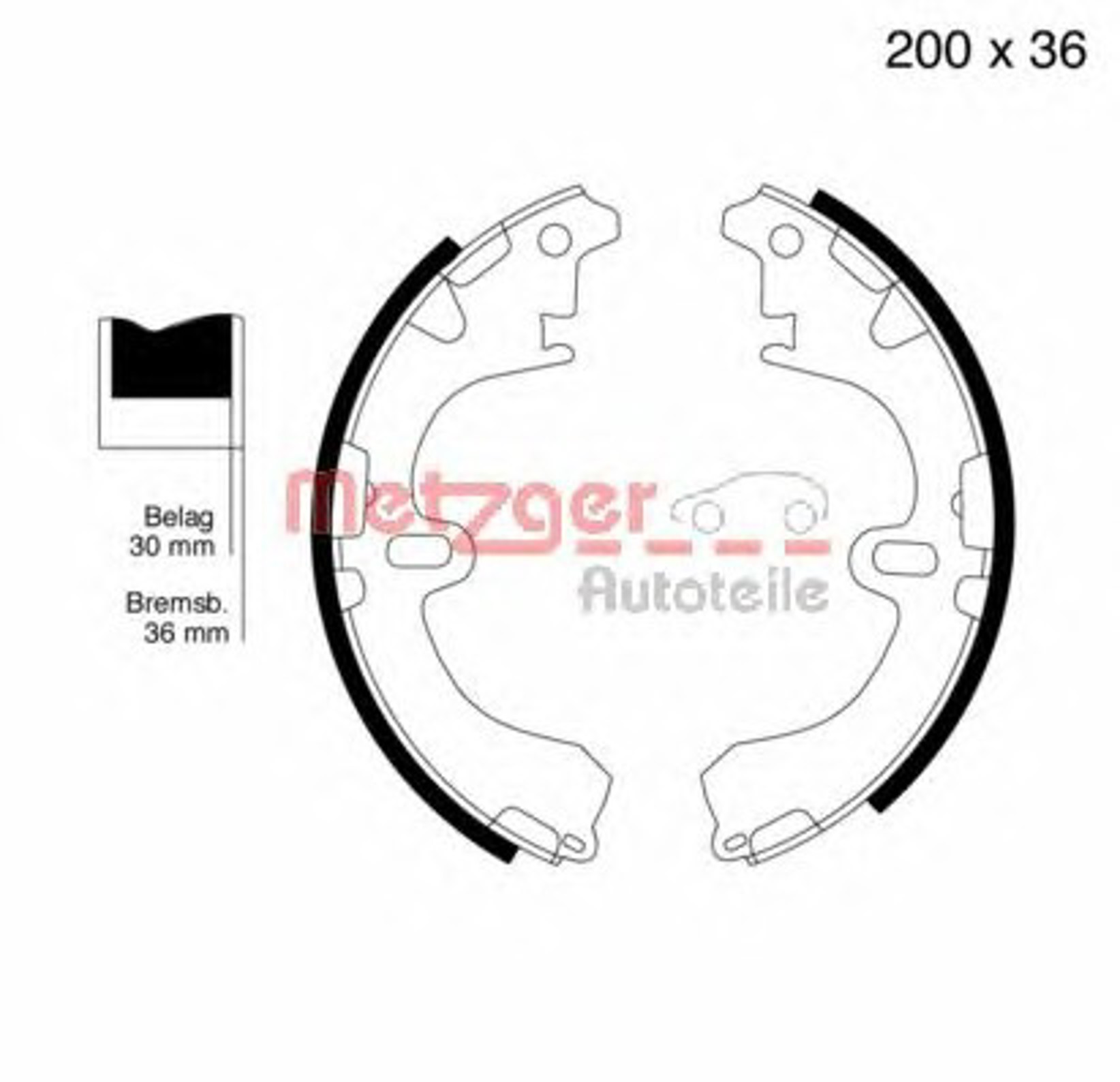 Комплект тормозных колодок METZGER MG 556