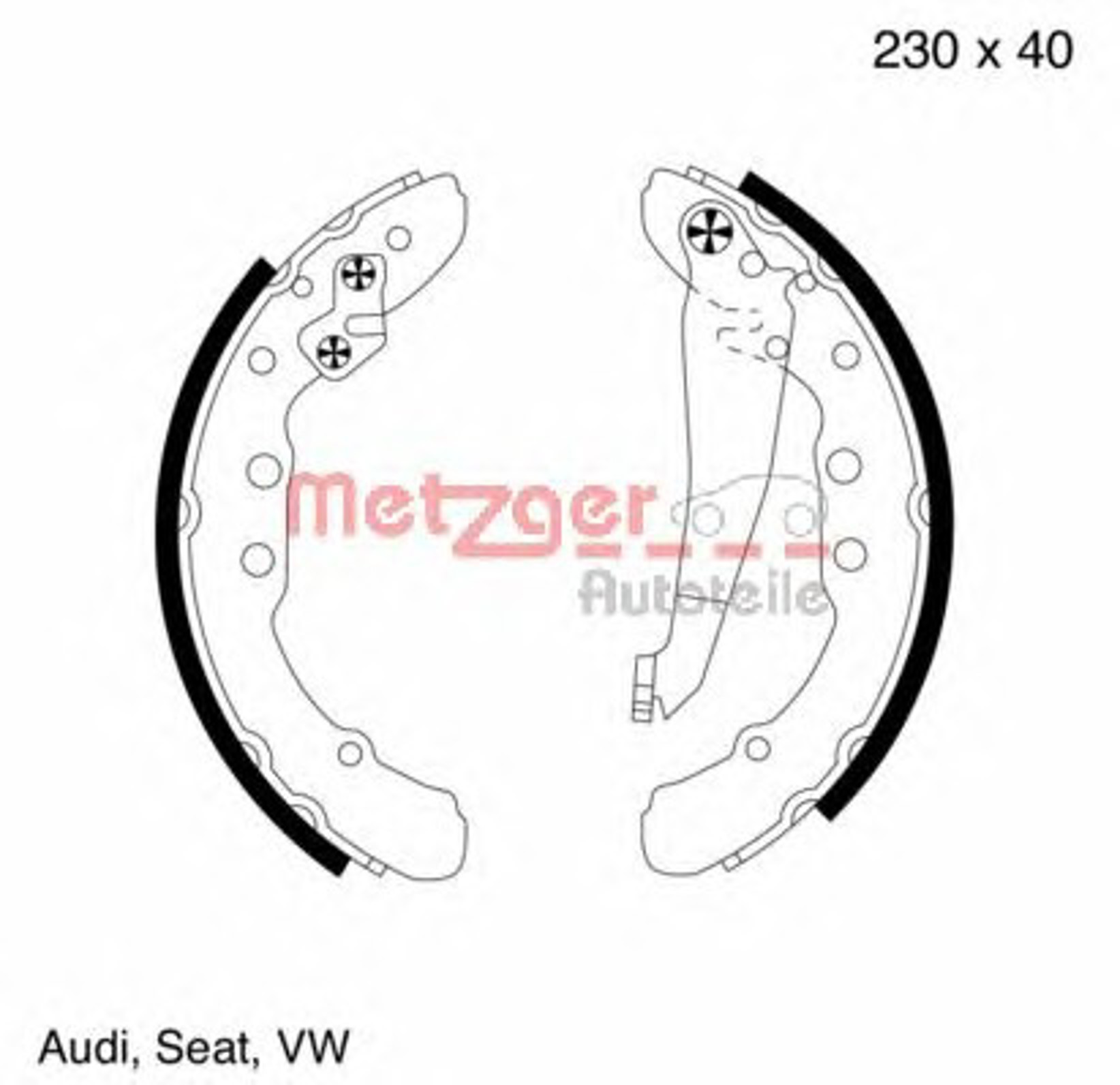 Комплект тормозных колодок METZGER MG 572