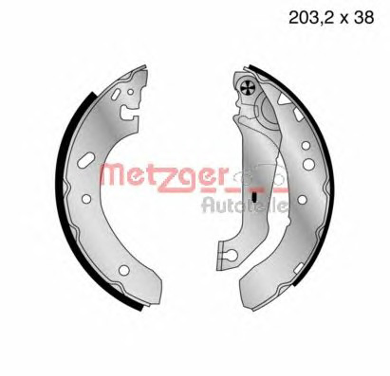 Колодки тормозные барабанные METZGER MG 640
