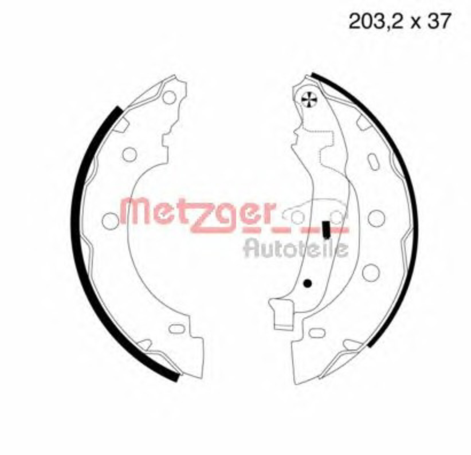 Колодки тормозные барабанные METZGER MG 706
