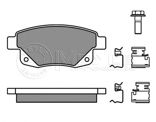 025 244 8617/W MEYLE Тормозные колодки