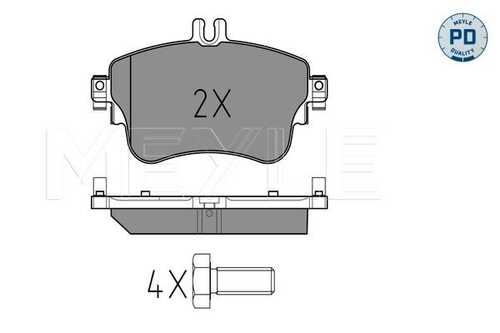 Колодки тормозные дисковые /комплект 4 шт MEYLE 025 253 2619/PD