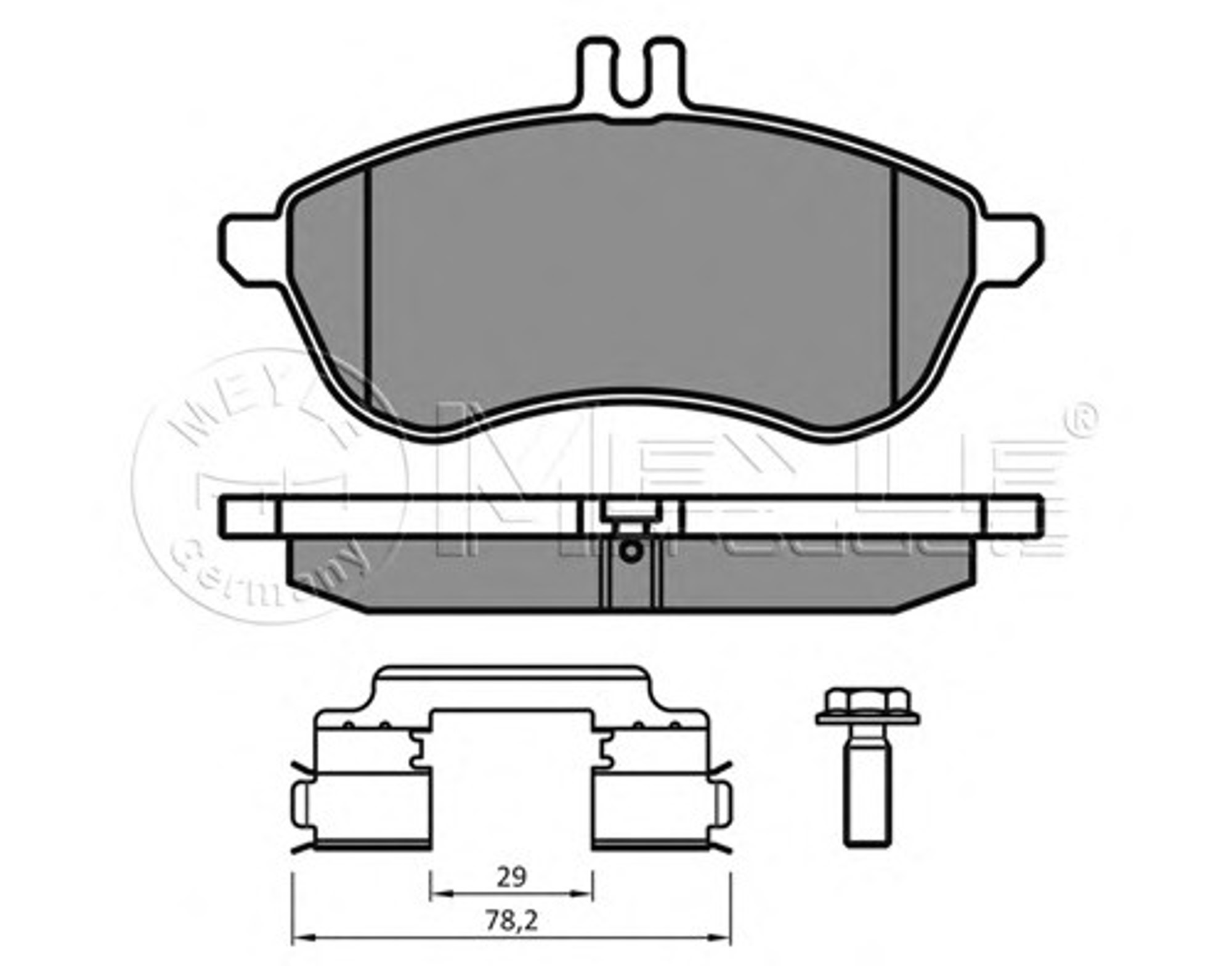 Колодки тормозные MEYLE 025 243 0620/K2