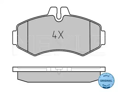 025 230 2220 MEYLE Комплект пластин тормозных колодок