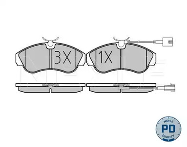 025 236 0319/PD MEYLE Колодки тормозные дисковые /комплект 4 шт