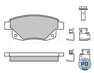 Комплект тормозных колодок дисковый тормоз meyle-pd advanced performance and design.