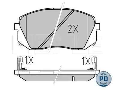 025 245 0116/PD MEYLE Тормозные колодки