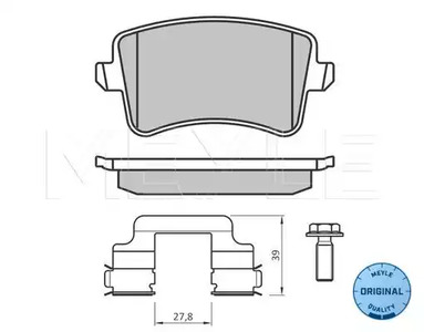 Колодки тормозные дисковые MEYLE 025 246 0617/K2