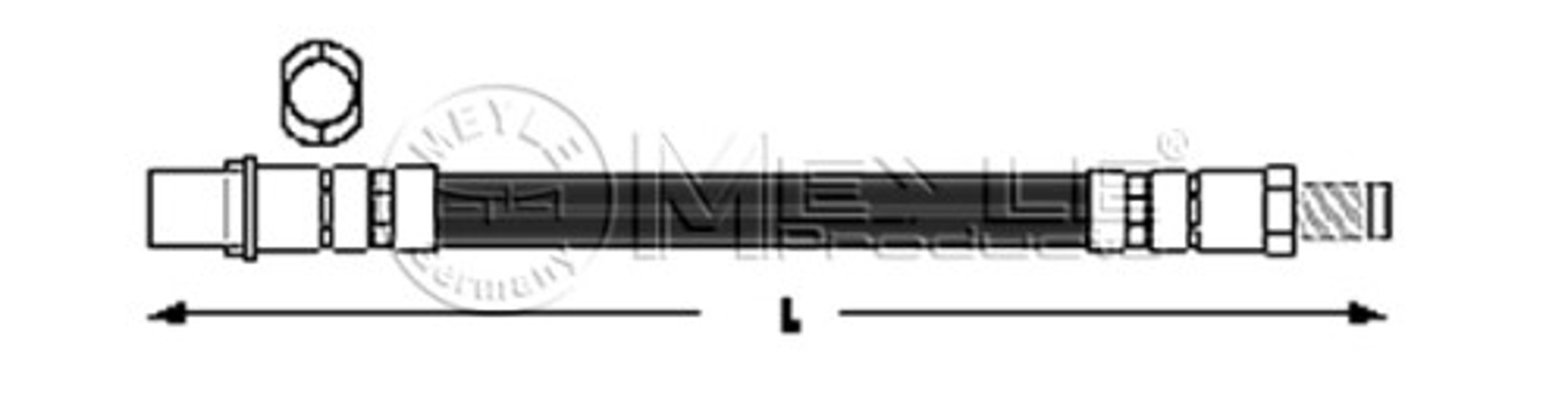 Шланг тормозной MEYLE 300 343 2107