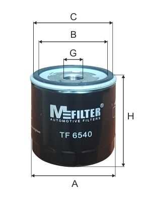 Tf 6540 фильтр масляный MFILTER TF 6540