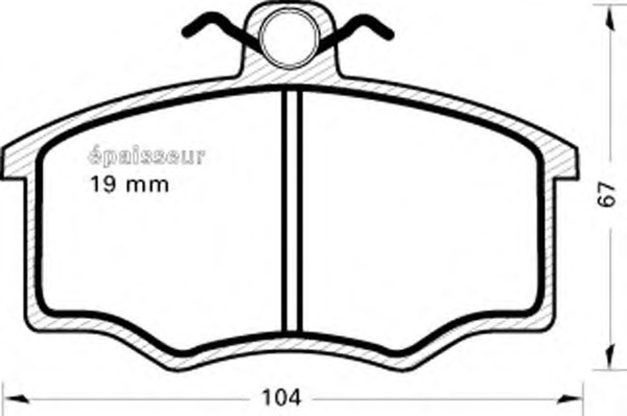 175 MGA Колодки тормозные дисковые