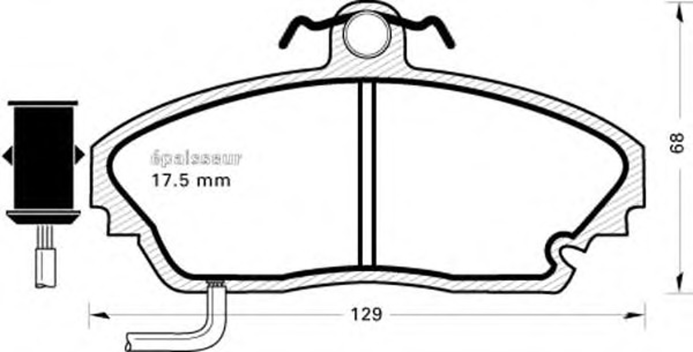 Колодки тормозные дисковые MGA 275