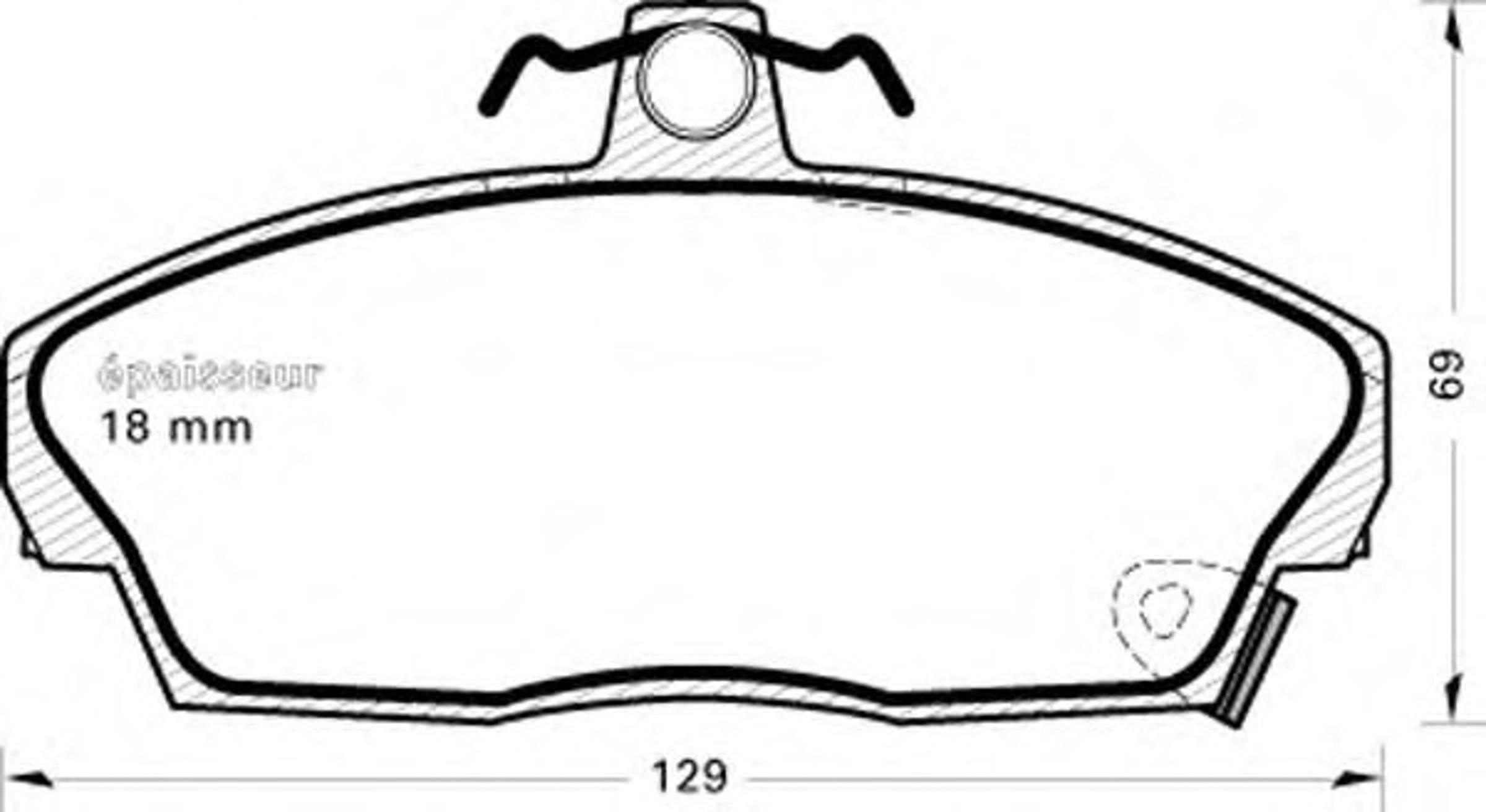 Комплект тормозных колодок дисковый тормоз MGA 303