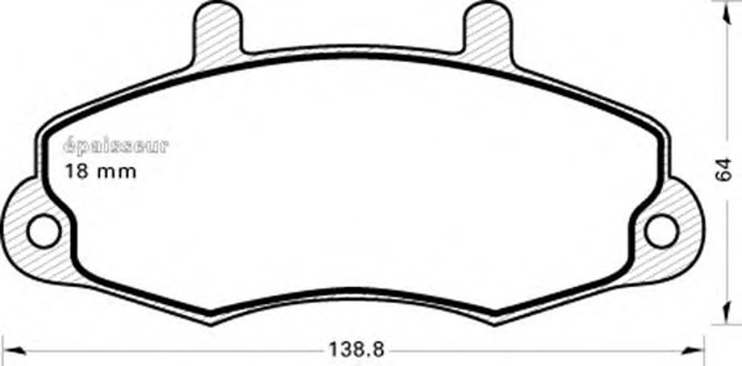 Колодки тормозные дисковые MGA 349