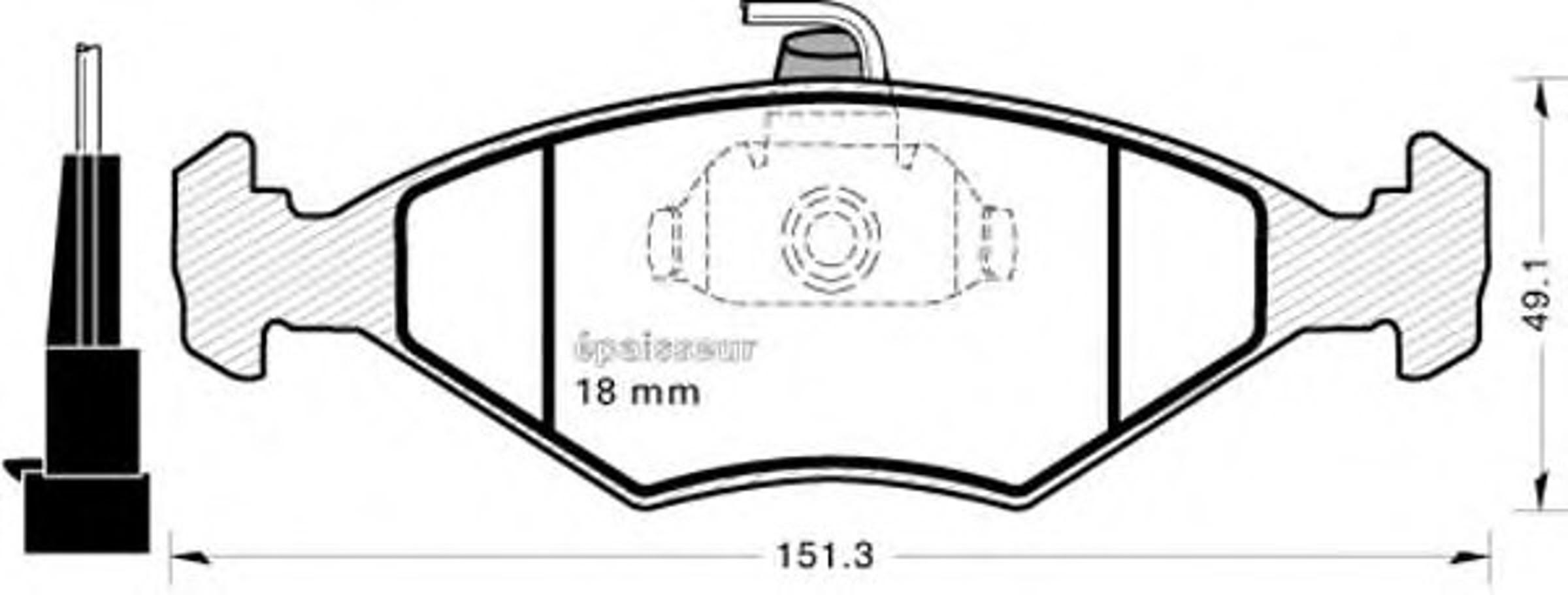 Комплект тормозных колодок дисковый тормоз MGA 395
