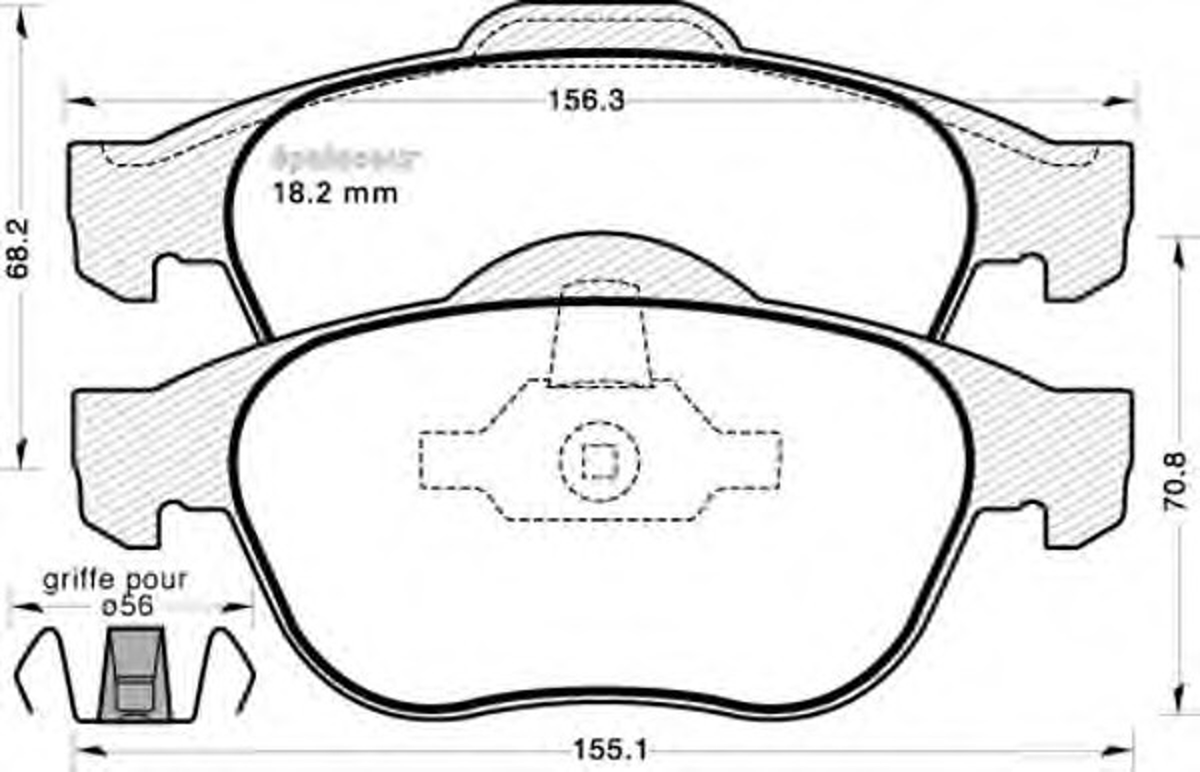 Колодки тормозные дисковые MGA 701