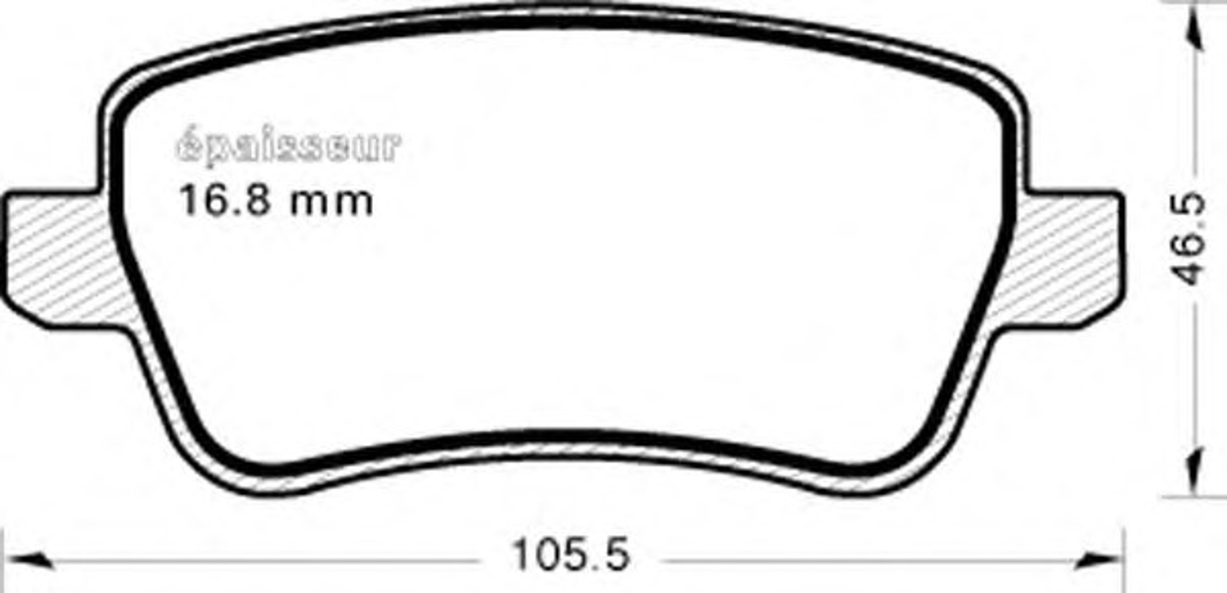 Колодки тормозные дисковые MGA 824